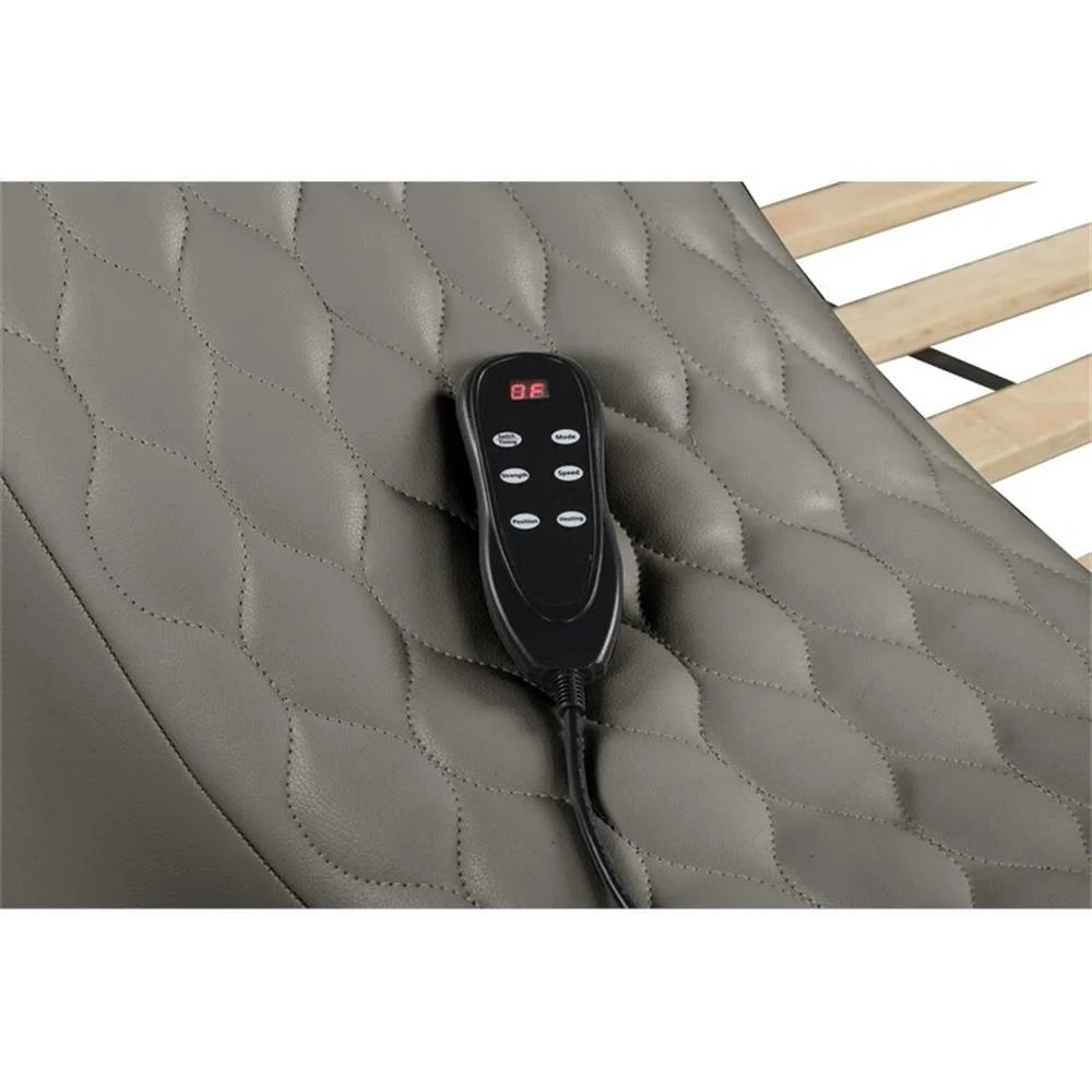 Smart Multifunctional Queen Size Bed Made with Wood in Gray