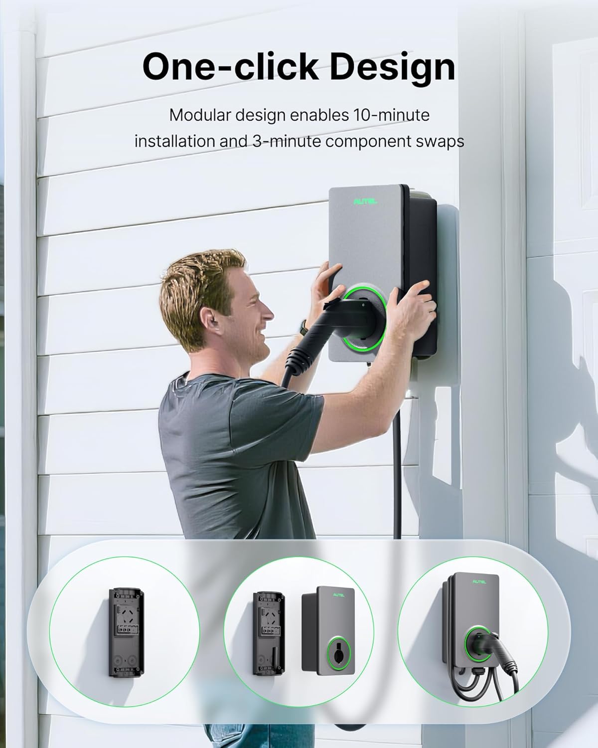 Level 2 EV Charger – 50A Smart Fast Charging Station with App Control & AI Voice Assistant