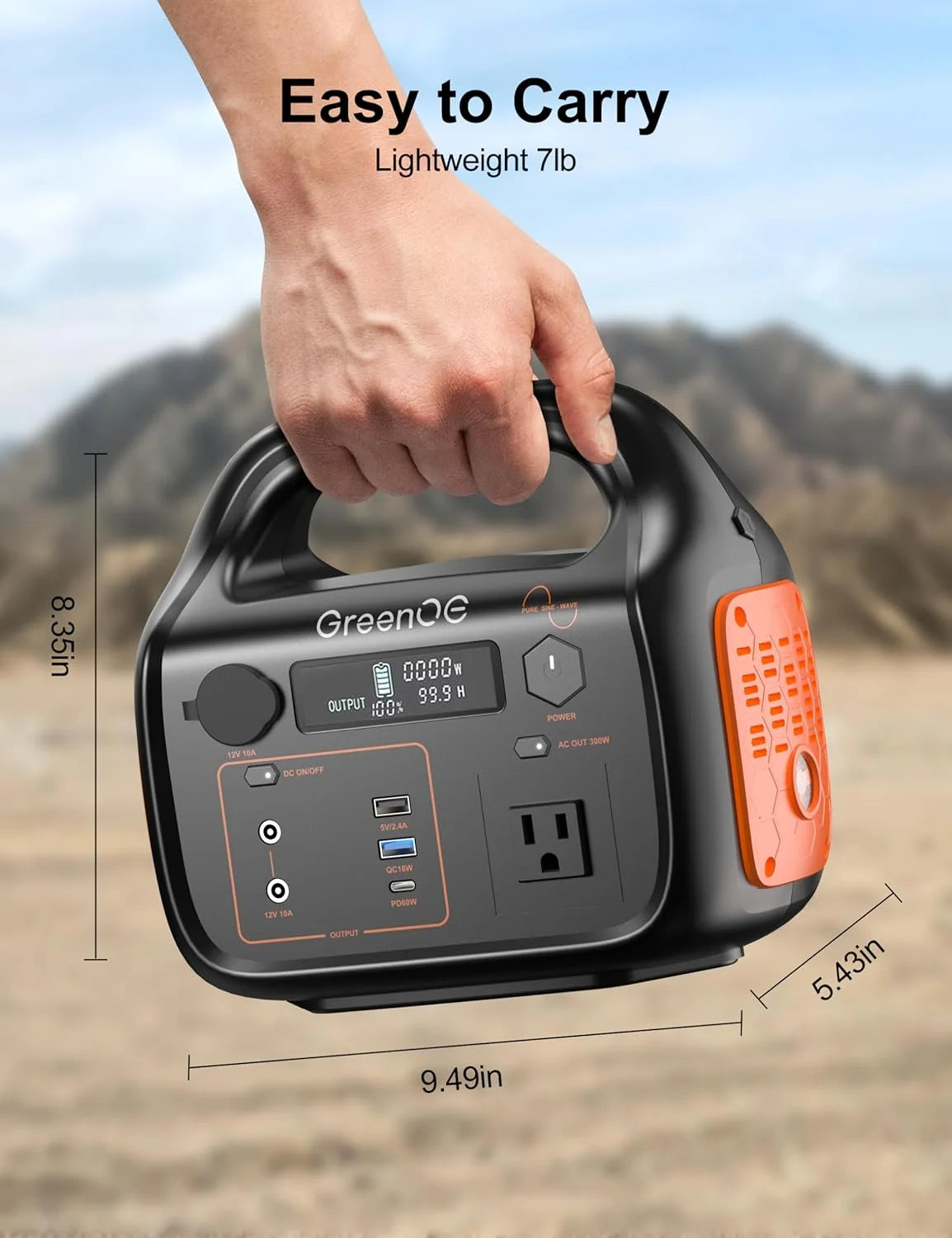 Portable Power Station 1000W 1024Wh Solar Powered Generator with 40W Solar Panel, Camping Power Bank for Outdoors Travel Hunting Home Lithium Battery Backup