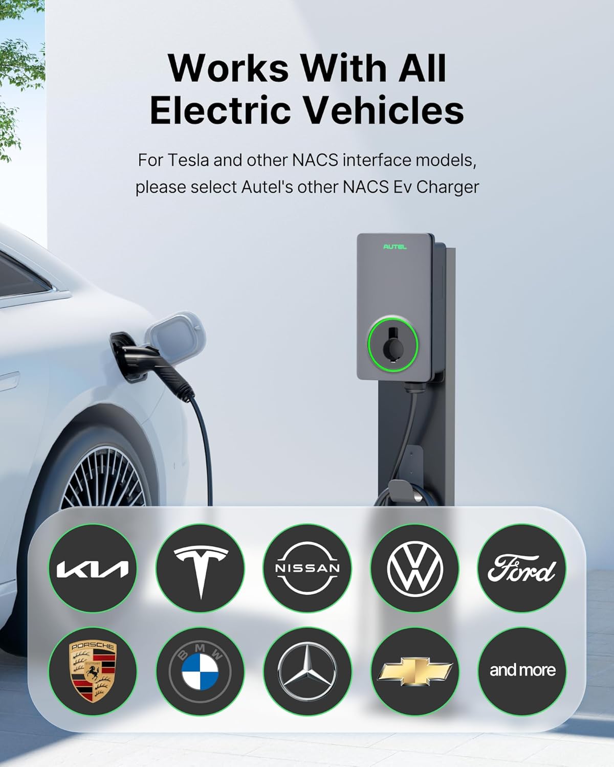 Level 2 EV Charger – 50A Smart Fast Charging Station with App Control & AI Voice Assistant