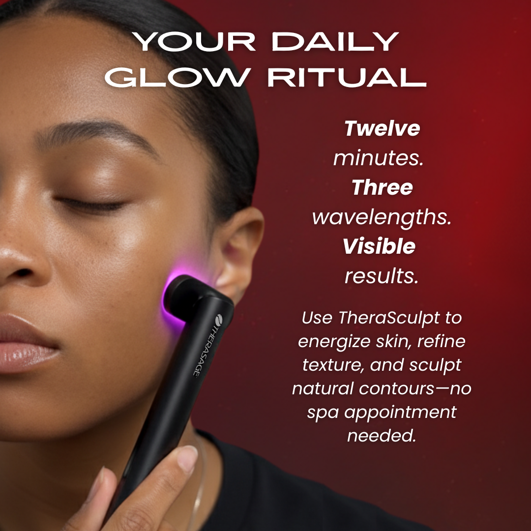 TheraSculpt Facial Sculpting Device – Red Light, EMS & Lymphatic Therapy Tool for Skin Tightening & Glow