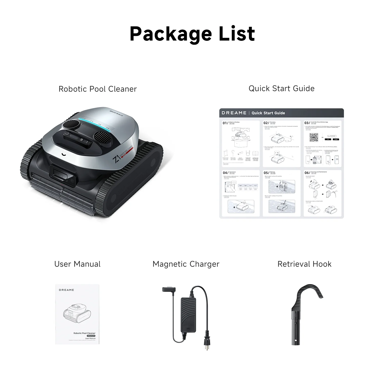 Dreame Z1 Robotic Pool Cleaner – Smart Pool Vacuum with 8000 GPH Suction & PoolSense™ Technology