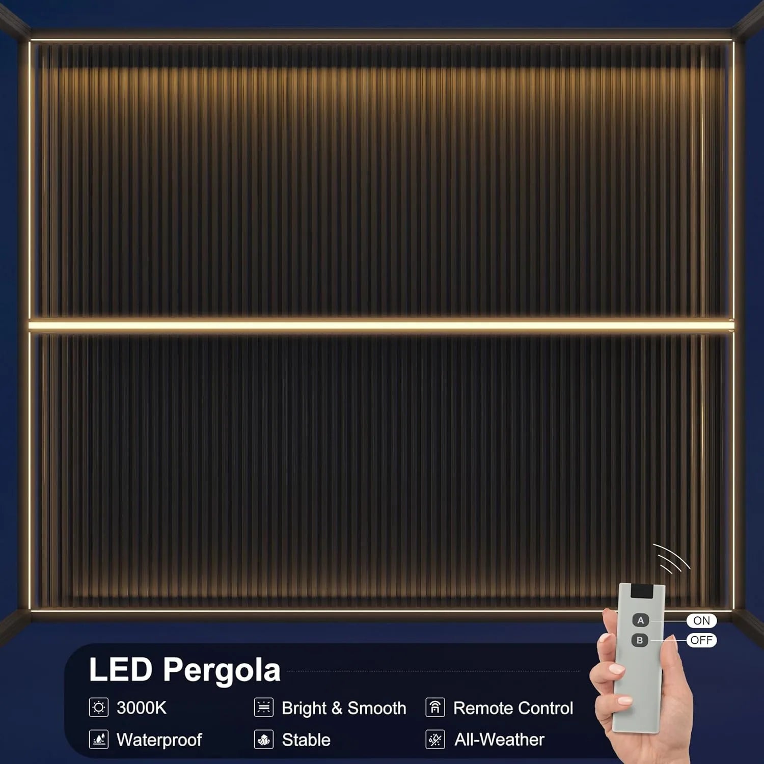 Gray Louvered Pergola Outdoor Aluminum Pergola with Adjustable Roof for Patio Gray Hardtop Gazebo