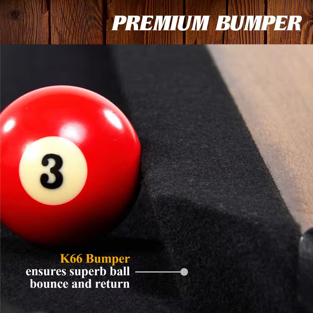 Premium 8 Ft. Slate-Tech Urban Billiard Table with Table Cover, Cue Sticks and Pool Balls