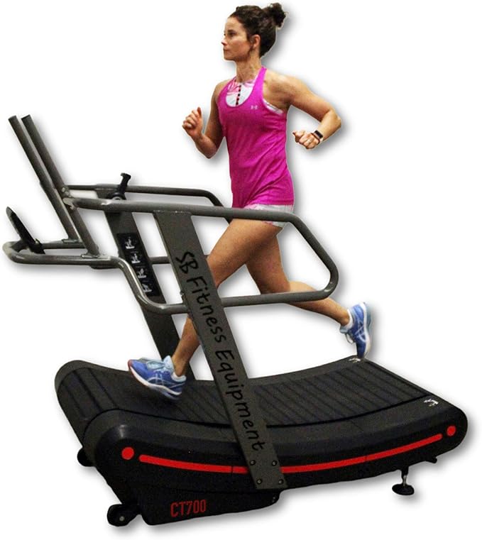 CT700 SB Fitness Curved Treadmill with 8 Resistance Levels – Self-Powered Air Runner for HIIT & Athletic Training