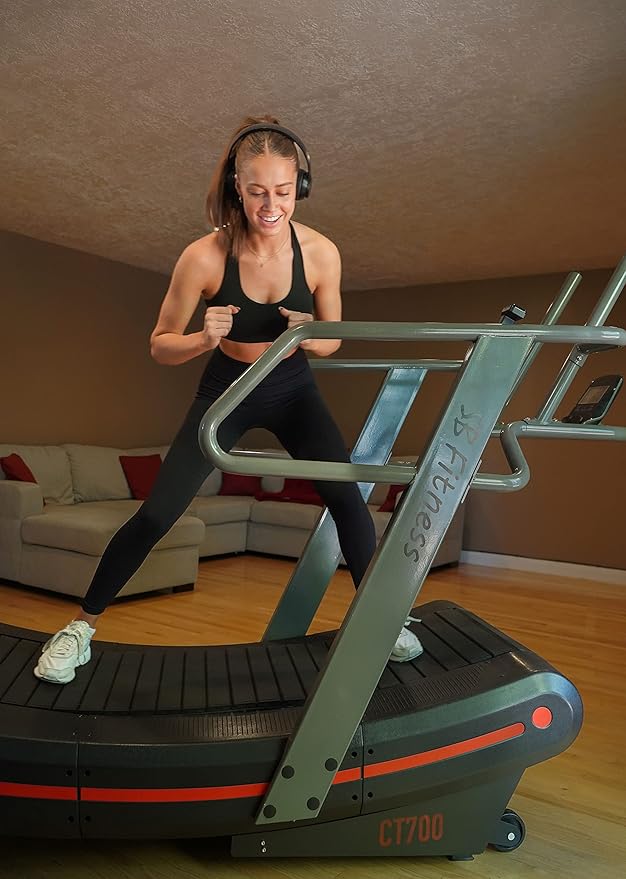 CT700 SB Fitness Curved Treadmill with 8 Resistance Levels – Self-Powered Air Runner for HIIT & Athletic Training