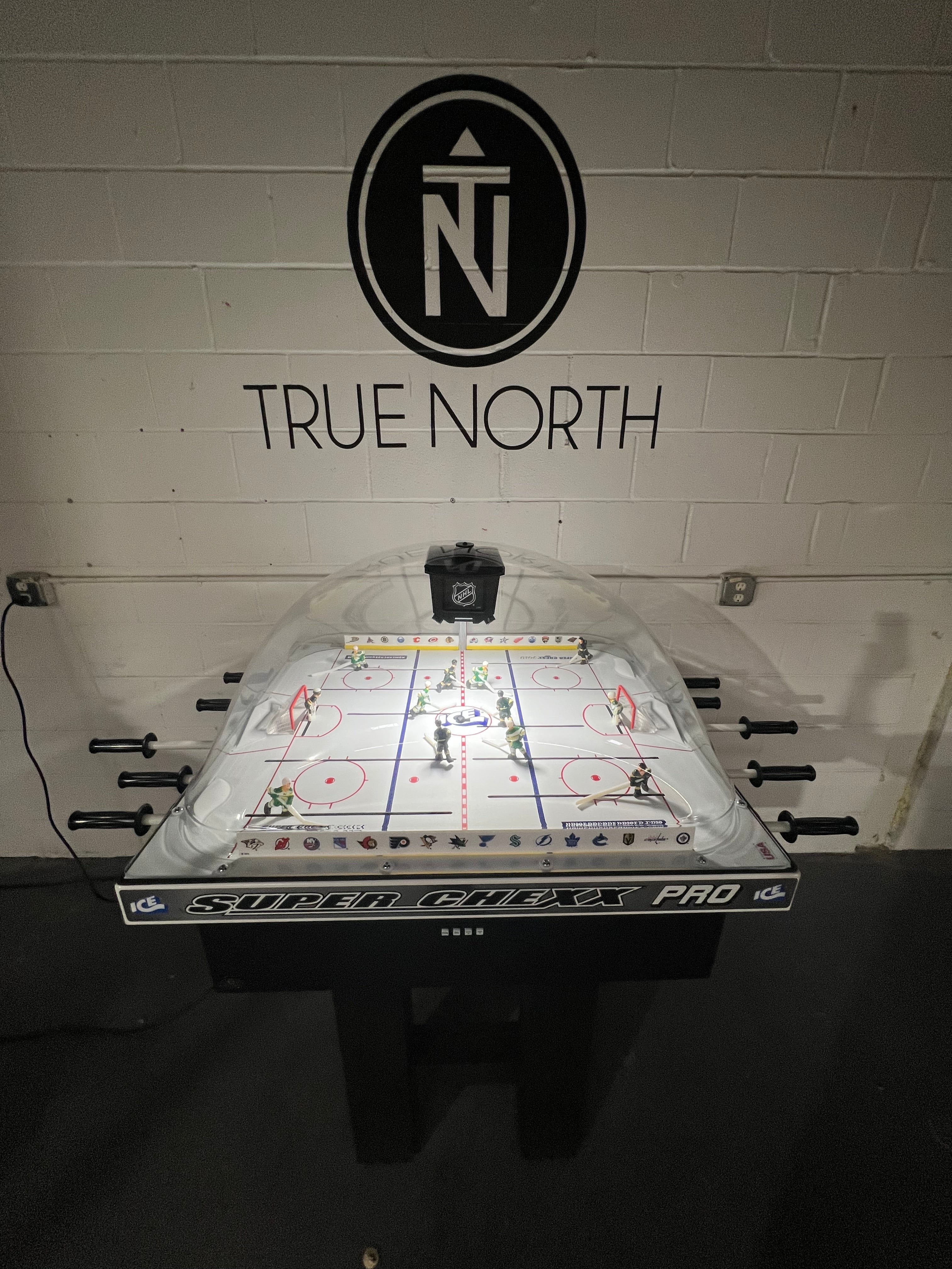 True North Custom Super Chexx Bubble Hockey Table – Solid Hardwood Base