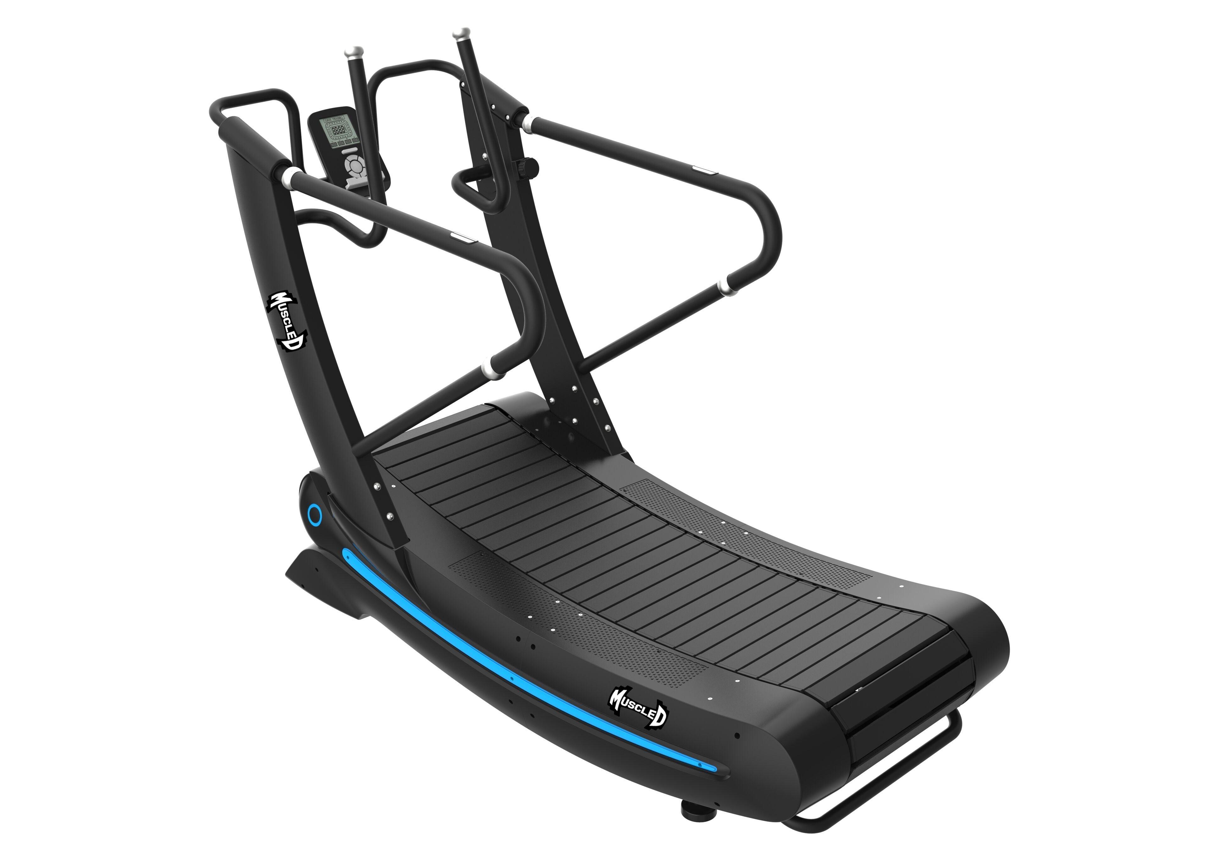 Muscle D Fitness PowerCurve Treadmill – Self-Powered Curved Treadmill with Adjustable Resistance