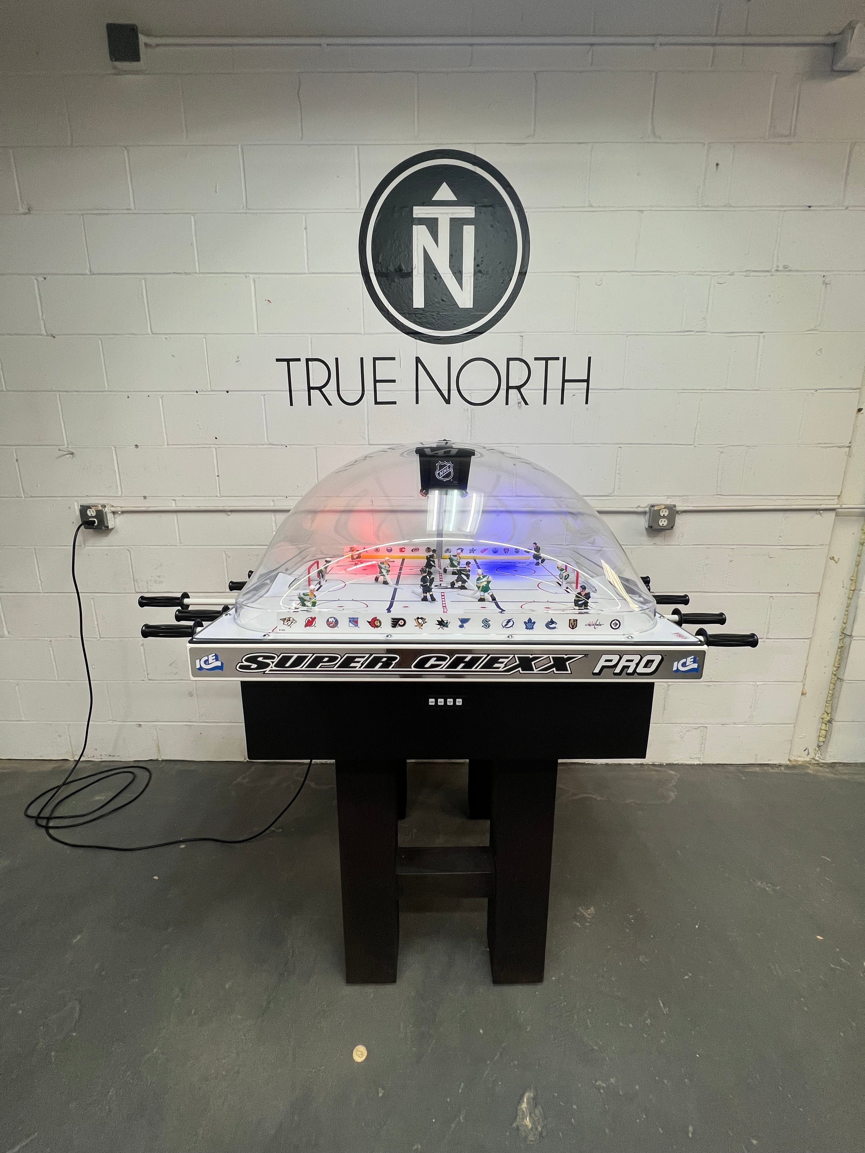 True North Custom Super Chexx Bubble Hockey Table – Solid Hardwood Base