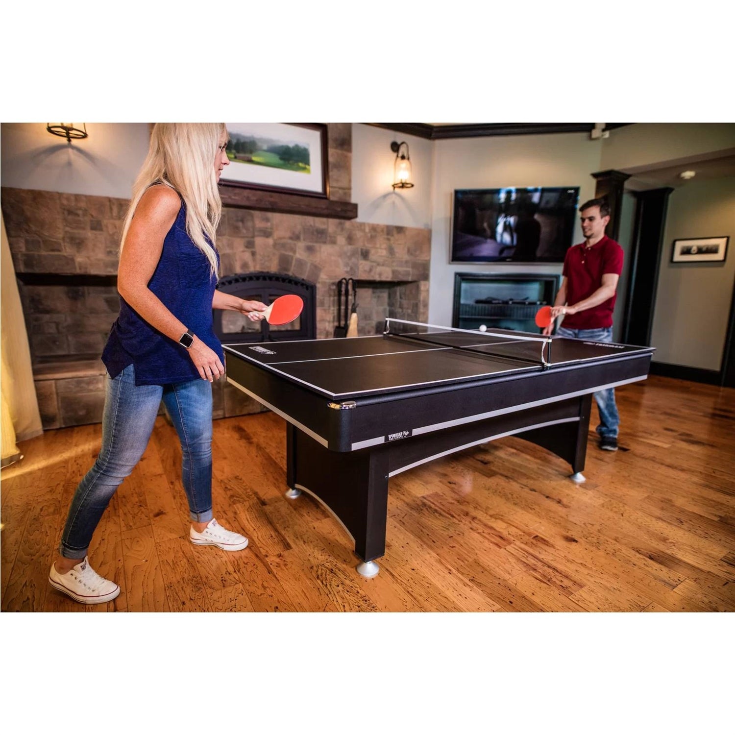 7 Ft 2-in-1 Pool Table with Table Tennis Conversion Top – Billiards & Ping Pong Set