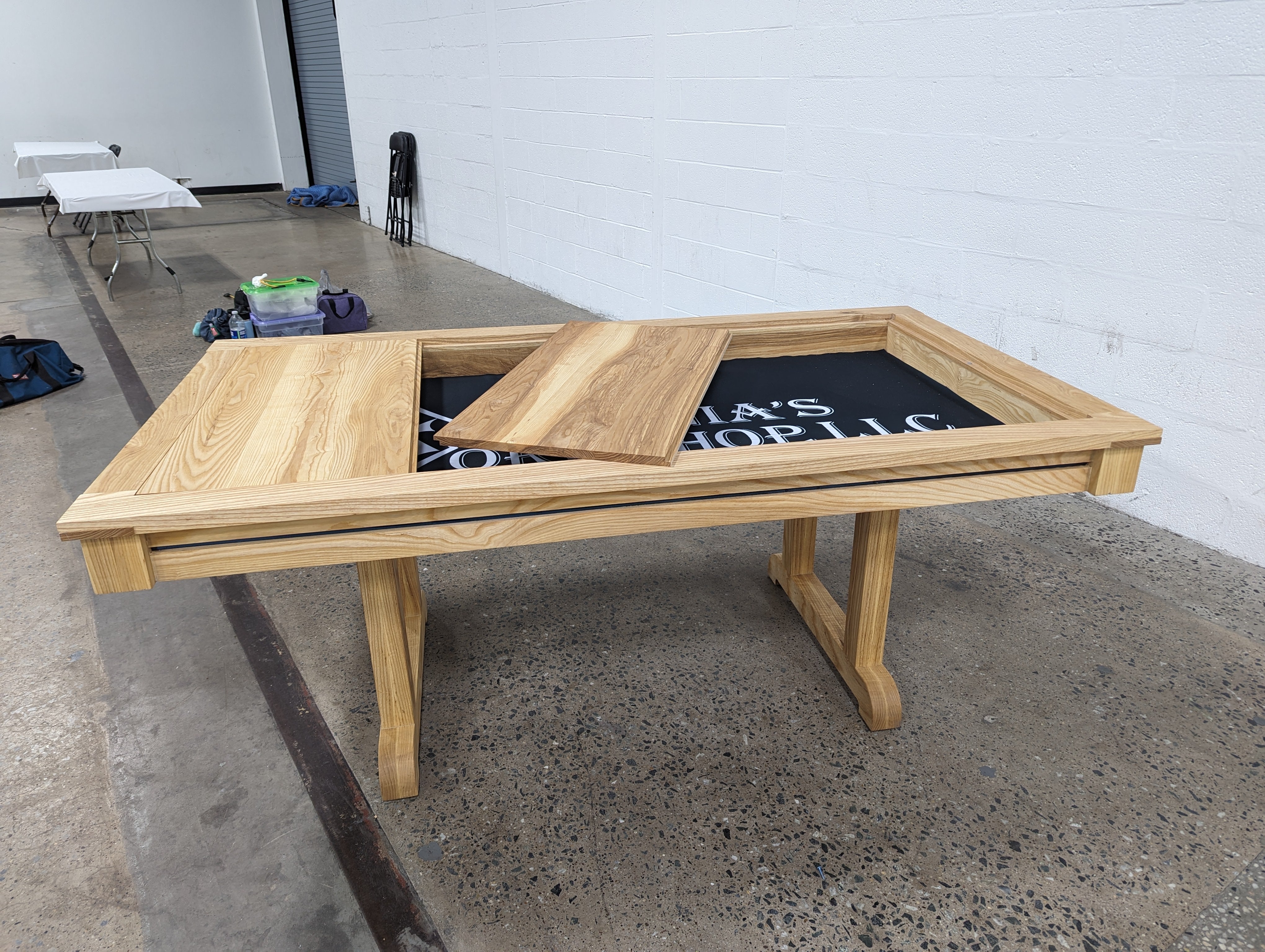 Premium Custom Gaming Table – Solid Hardwood 72" x 36" Play Area with Removable Leaves