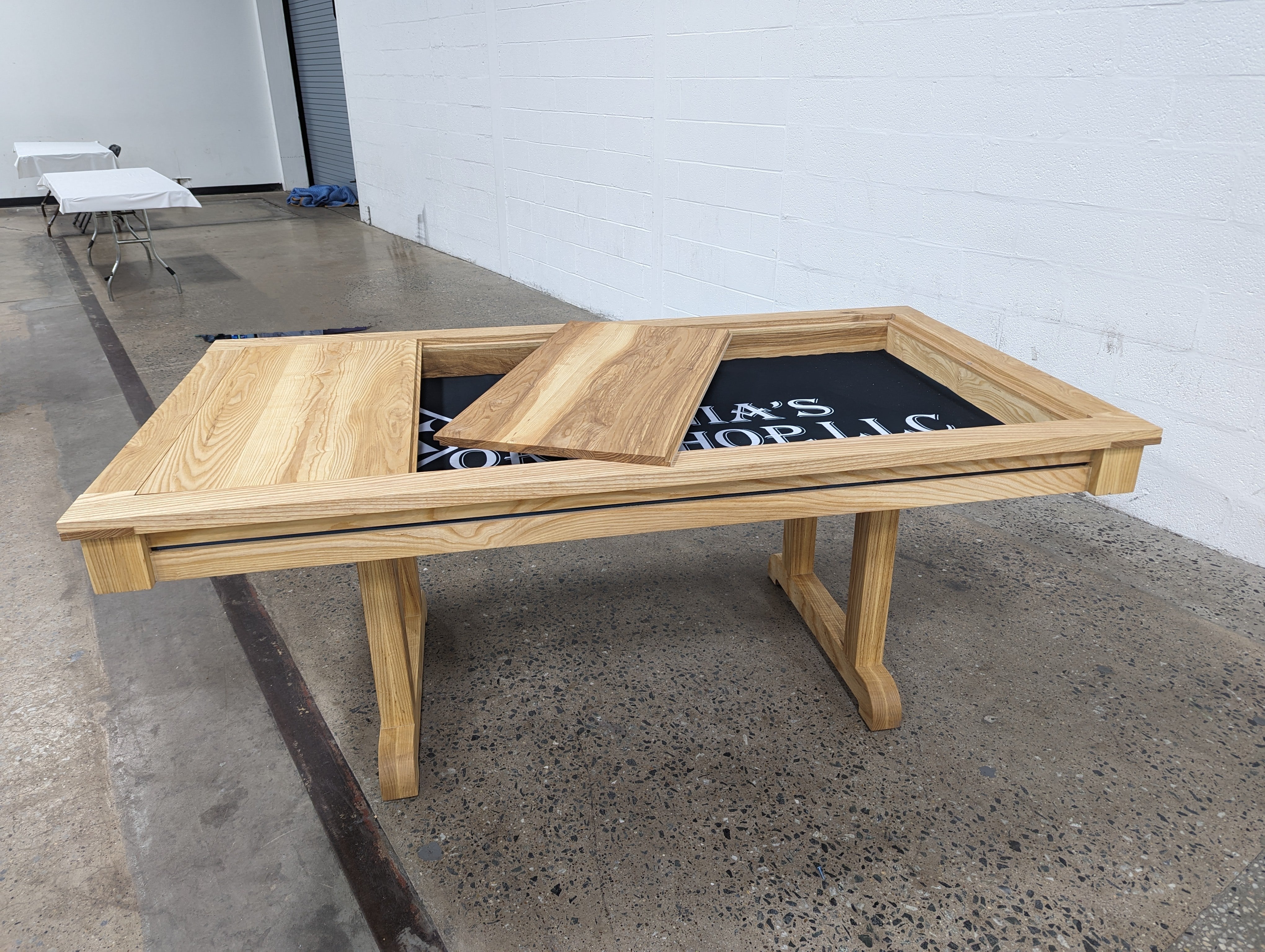 Premium Custom Gaming Table – Solid Hardwood 72" x 36" Play Area with Removable Leaves