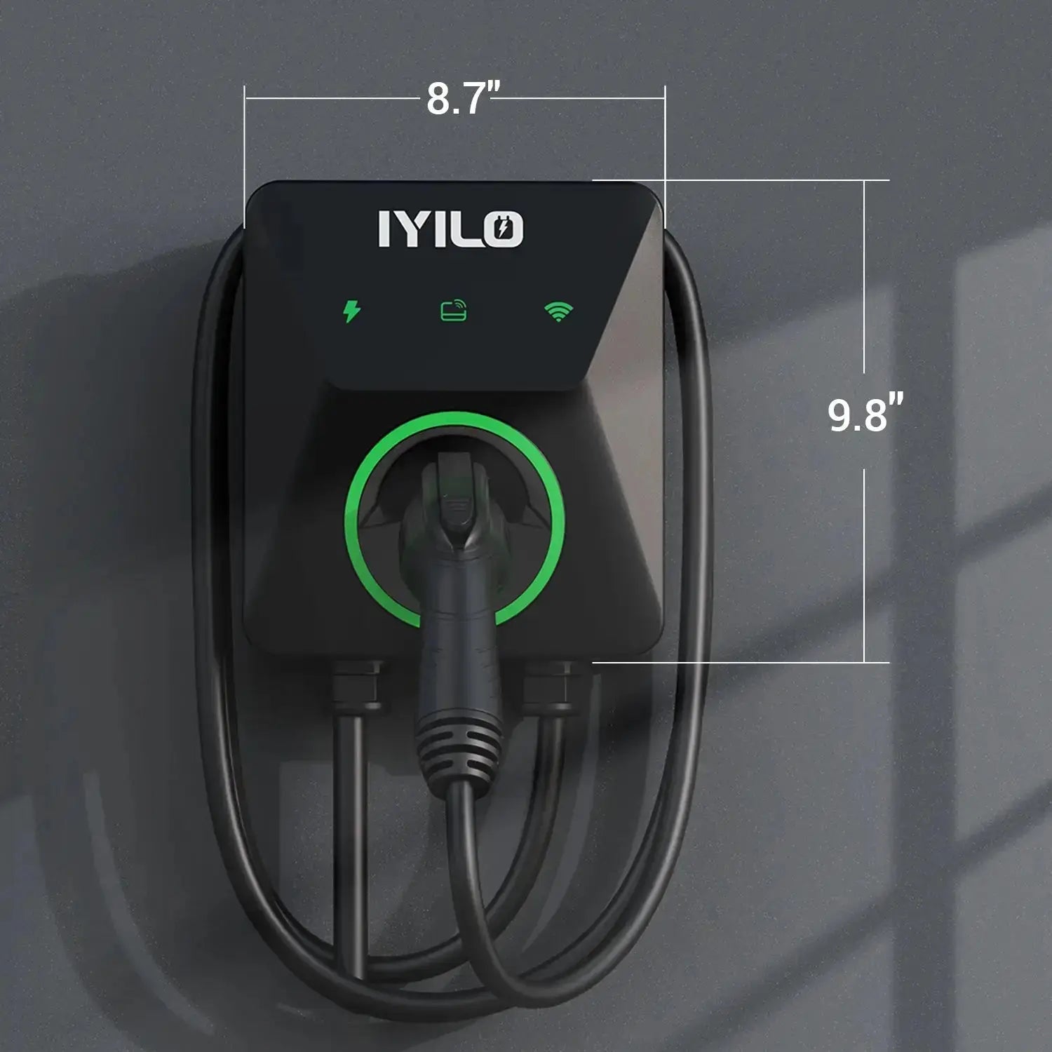 IYILO Level 2 EV Charger (40A Plug-In / 48A Hardwired) – Smart Fast Charging with App Control & Load Balancing