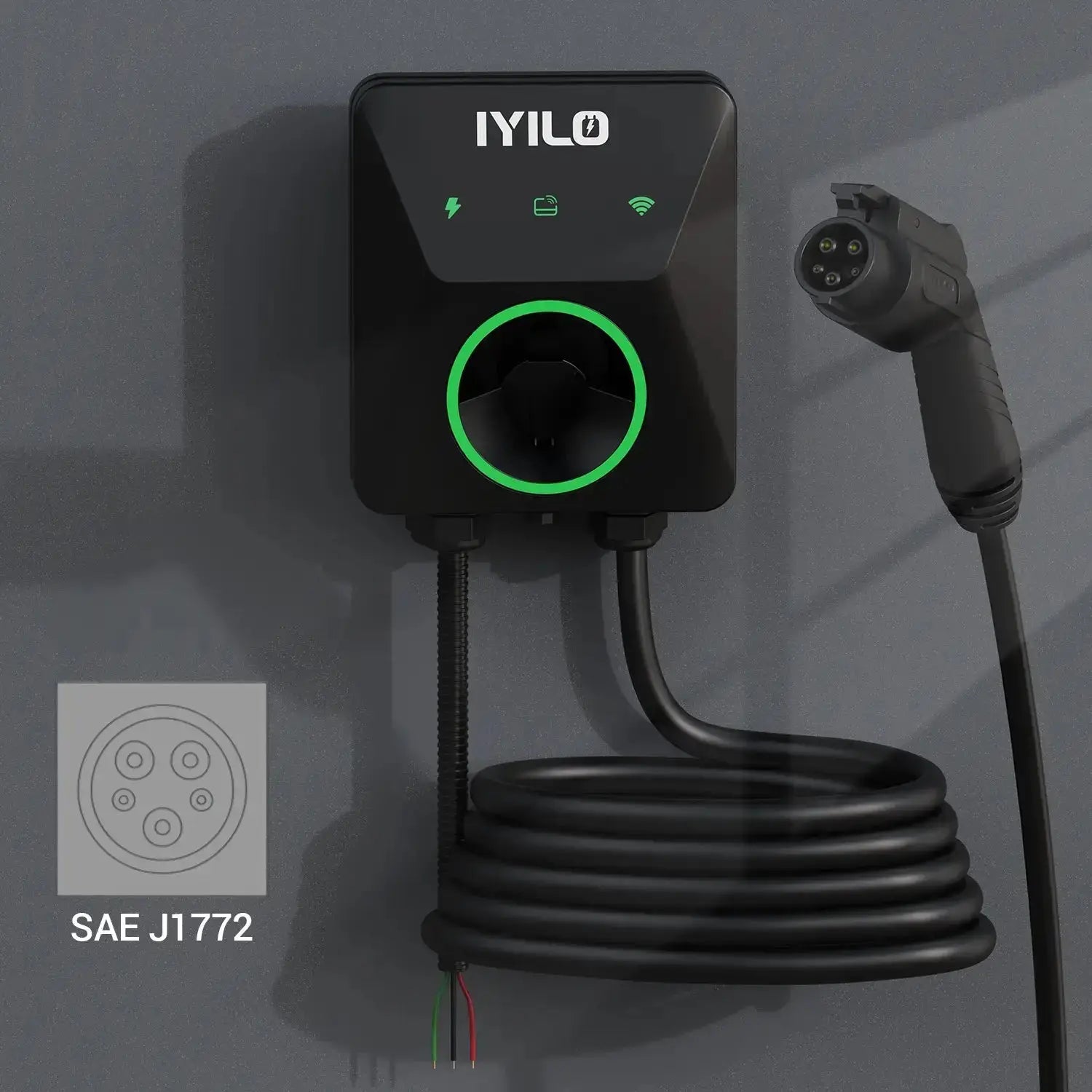 IYILO 48A Hardwired Level 2 EV Charger – Smart Fast Charging with Load Balancing & RFID Access