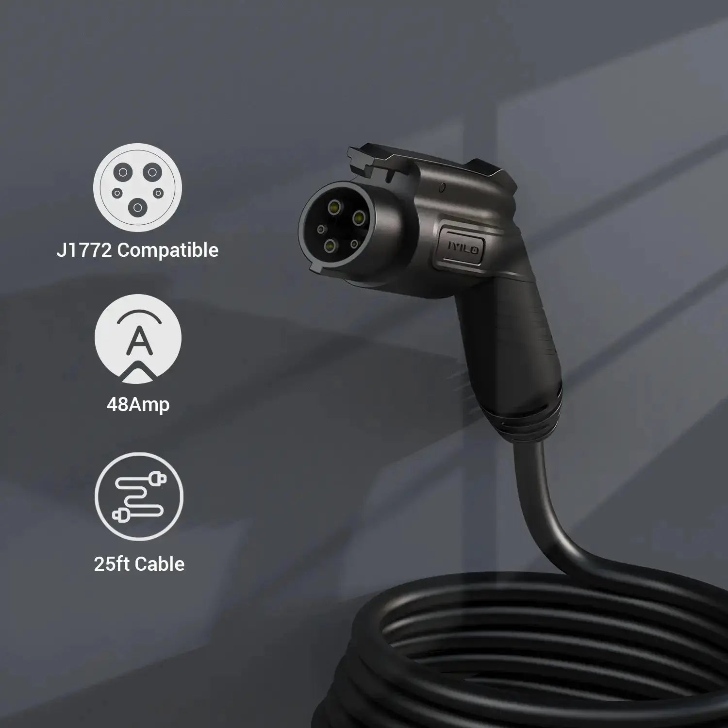 IYILO 48A Hardwired Level 2 EV Charger – Smart Fast Charging with Load Balancing & Energy Monitoring