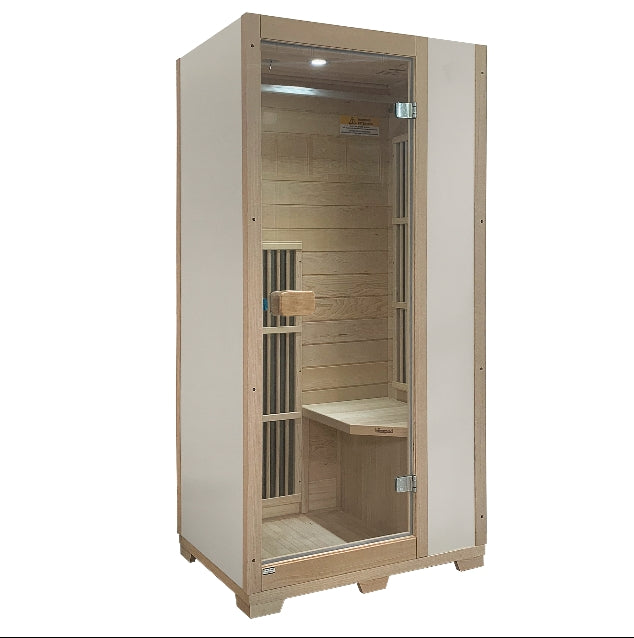 Blisspod Vienna Series 1-Person Far Infrared Sauna | Compact Canadian Hemlock Indoor Sauna