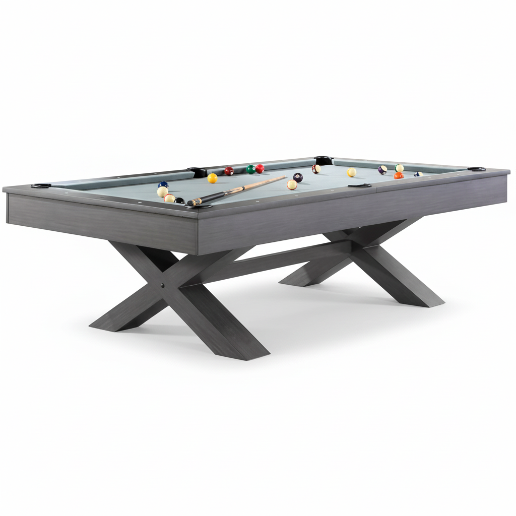 Blake 8 Ft Slate Pool Table – Professional Billiards Table with Solid Wood Construction