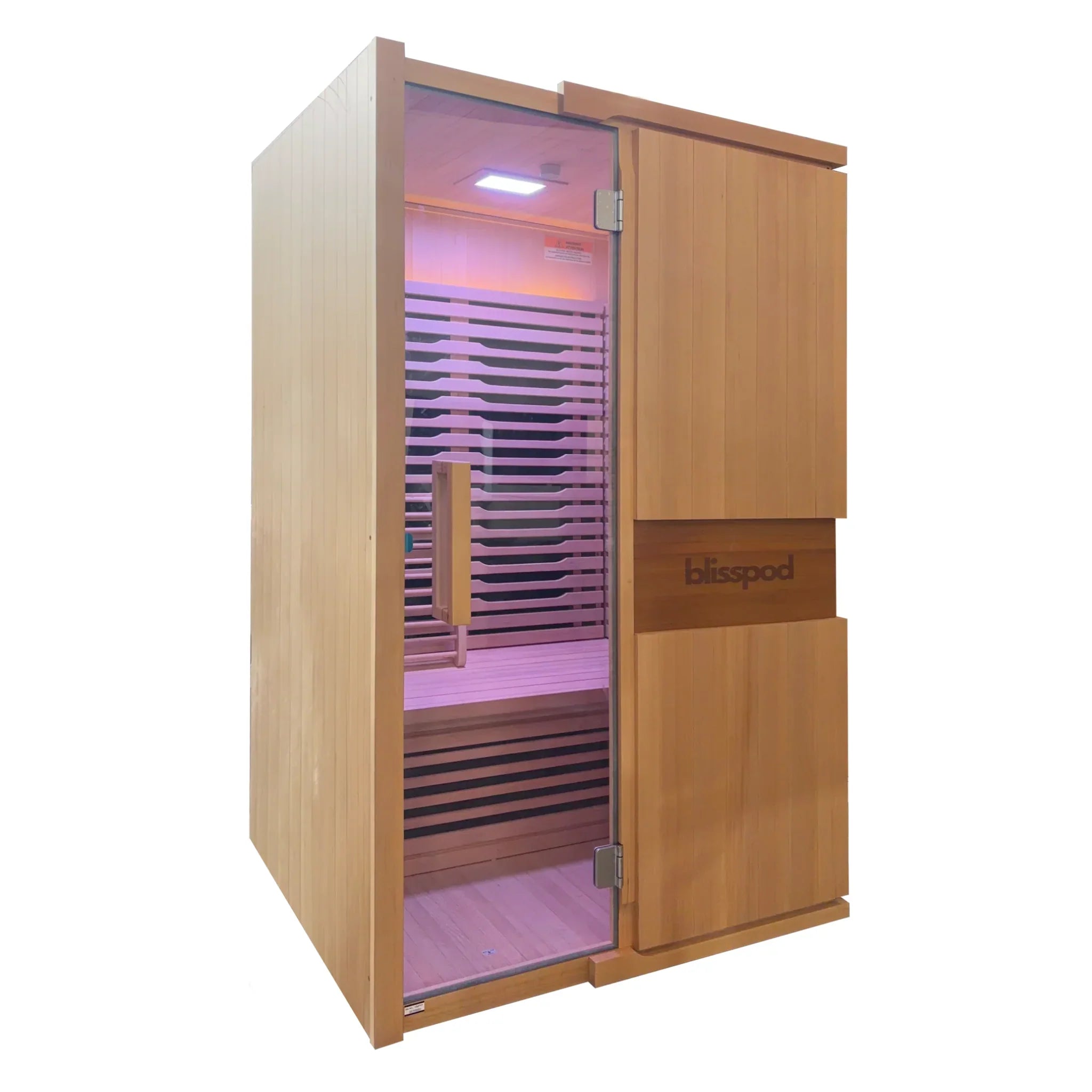 Blisspod Milano Series 2-Person Full Spectrum Sauna | Canadian Hemlock | Ultra Low EMF