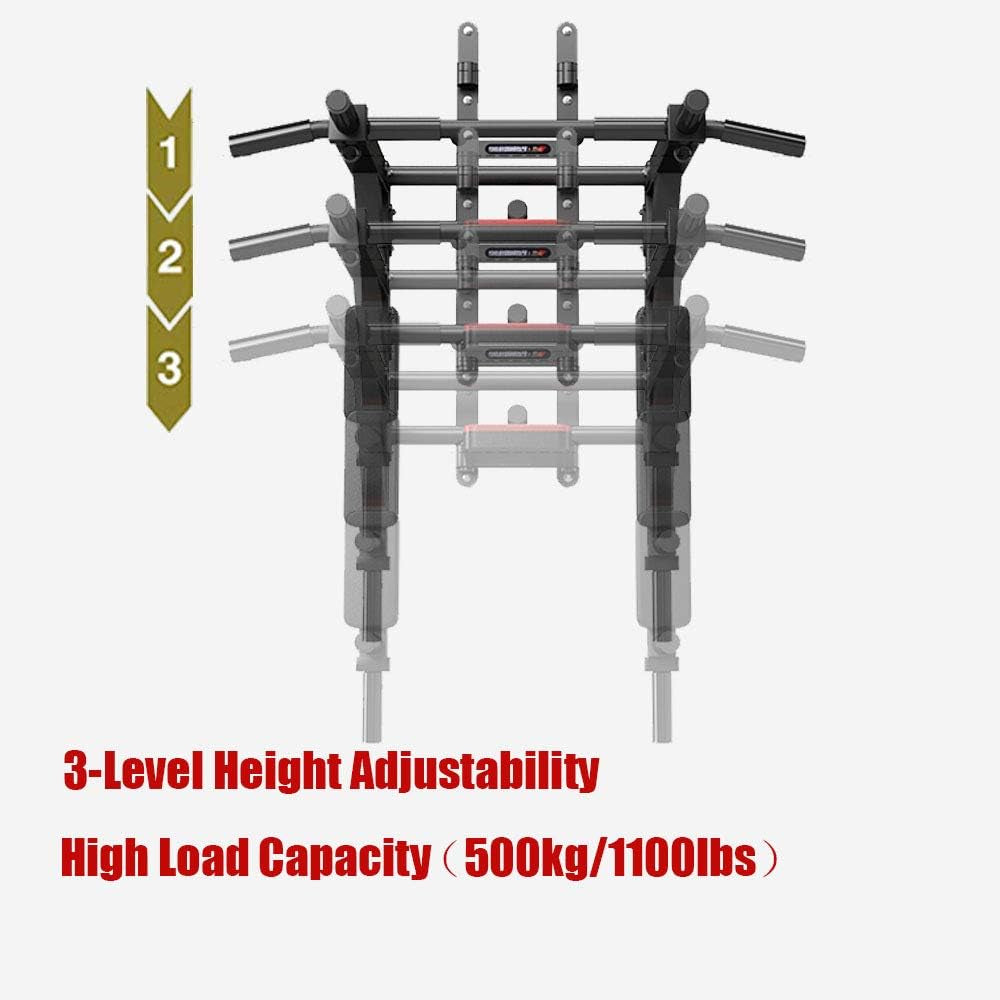 Heavy-Duty Wall-Mounted Pull-Up Bar & Dip Station for Home Gym 800LBS