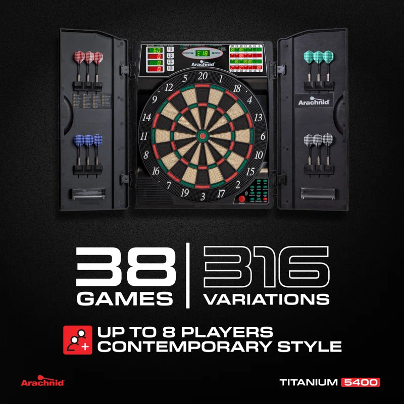 Titanium 5400 Electronic Dartboard and Cabinet