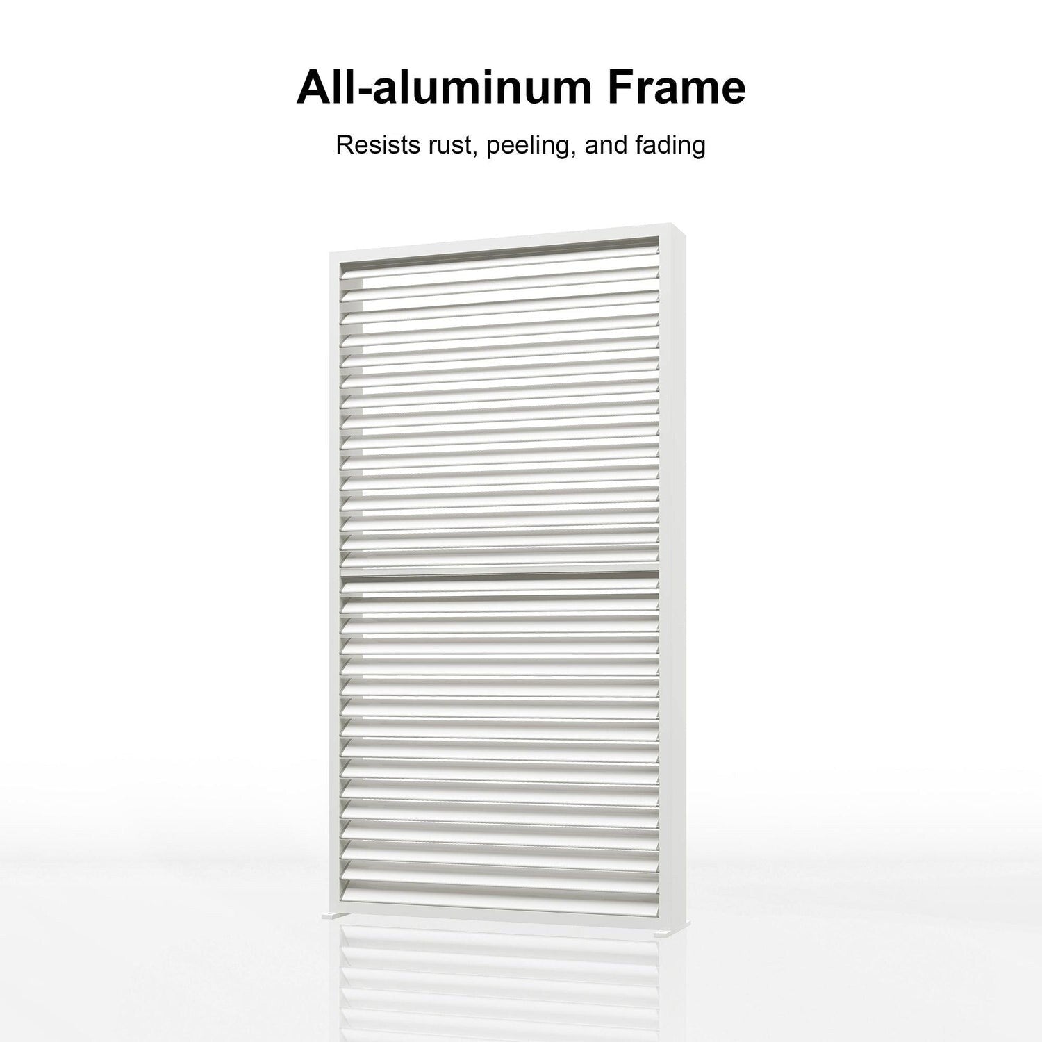 Louvered Pergola Modern White Pergola with Adjustable Roof for Deck Backyard Garden