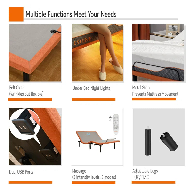 3000 Massaging Adjustable Bed with Wireless Remote