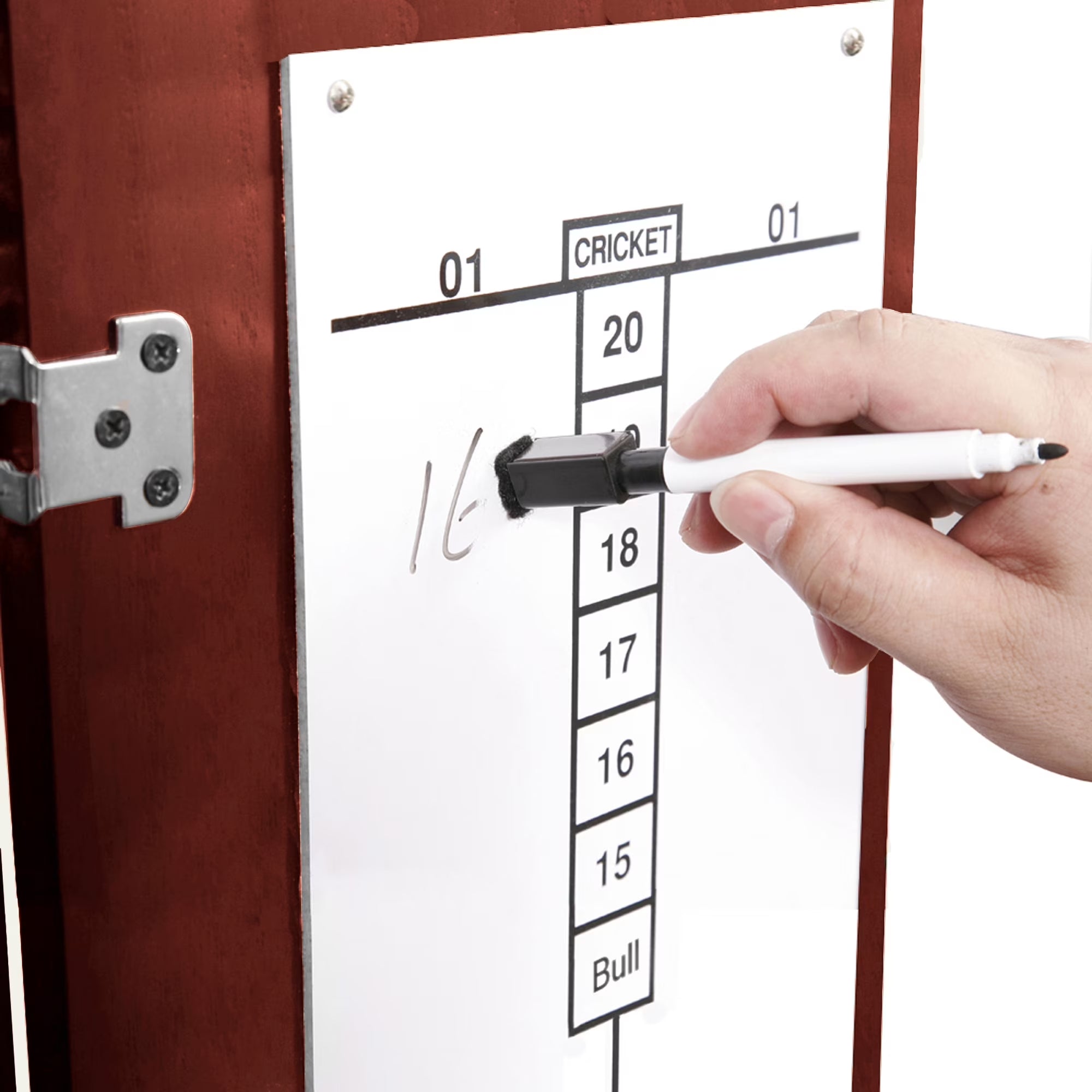 Centerpoint Solid Wood Dartboard and Cabinet Set - Dark Cherry Finish