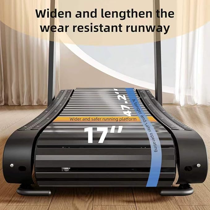 Foldable Curved Non-Motorized Treadmill – Self-Powered Manual Running Machine for Home Gym