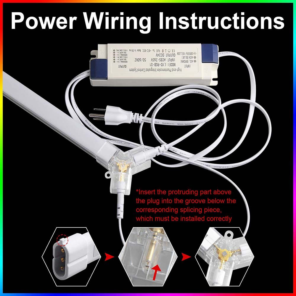 RGB LED Hexagon Garage Lights Car Detailing Shop Light No Border for Garage Bar