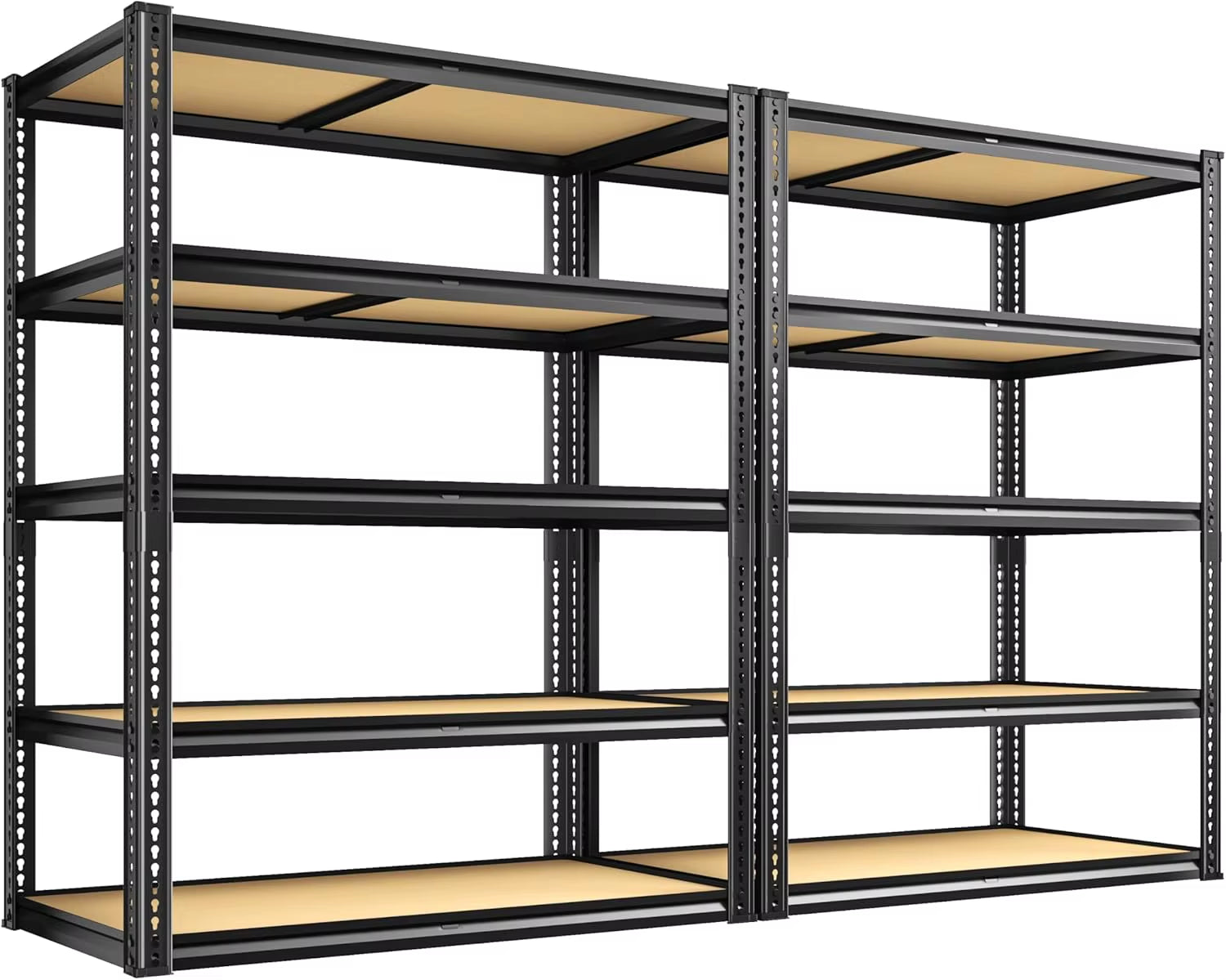 48" W Garage Shelving Heavy Duty 2800LBS Garage Storage Shelves, 5 Tier Adjustable Metal Shelving Unit 72" H X 48" W X 18" D